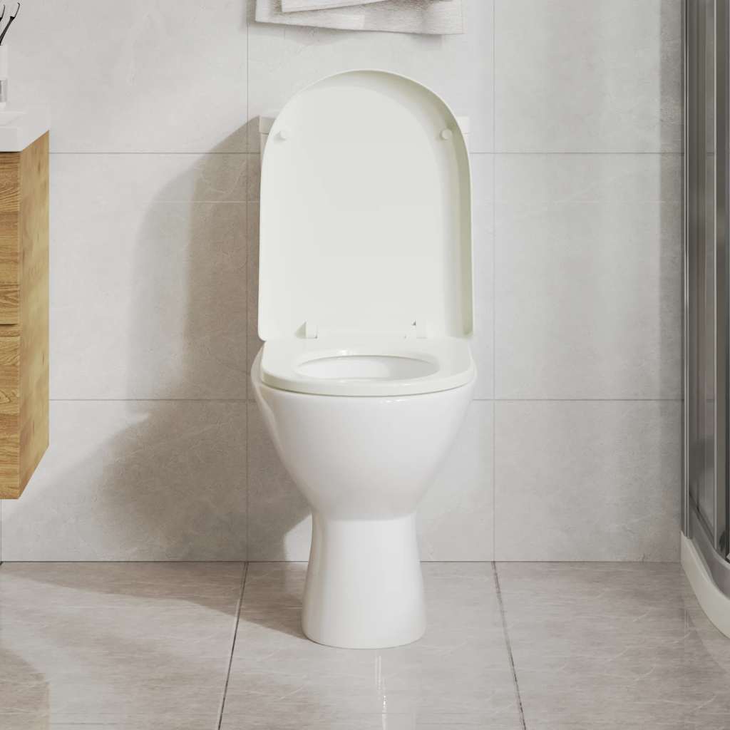 Vidaxl Toilettensitz weiche quadratische weiße Weiße