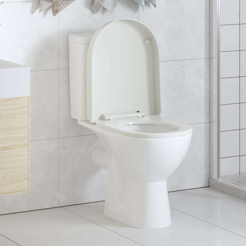Vidaxl Toilettensitz weiche quadratische weiße Weiße