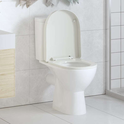 Vidaxl Toilettensitz weiche quadratische weiße Weiße