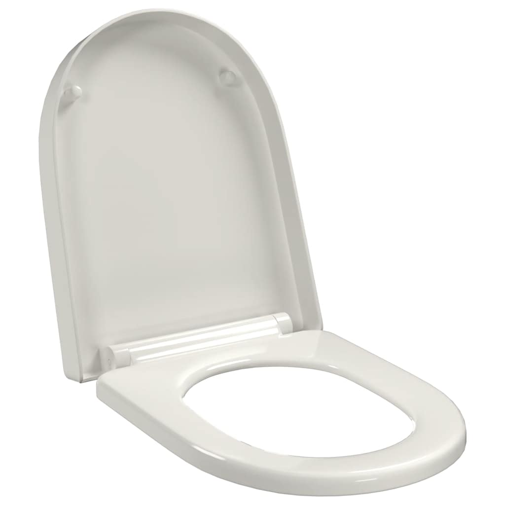 Vidaxl Toilettensitz Soft-Close mit schnell veröffentlichen Design quadratisch weiß