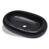 Vidaxl Washbe, Keramik, Oval, Schwarz