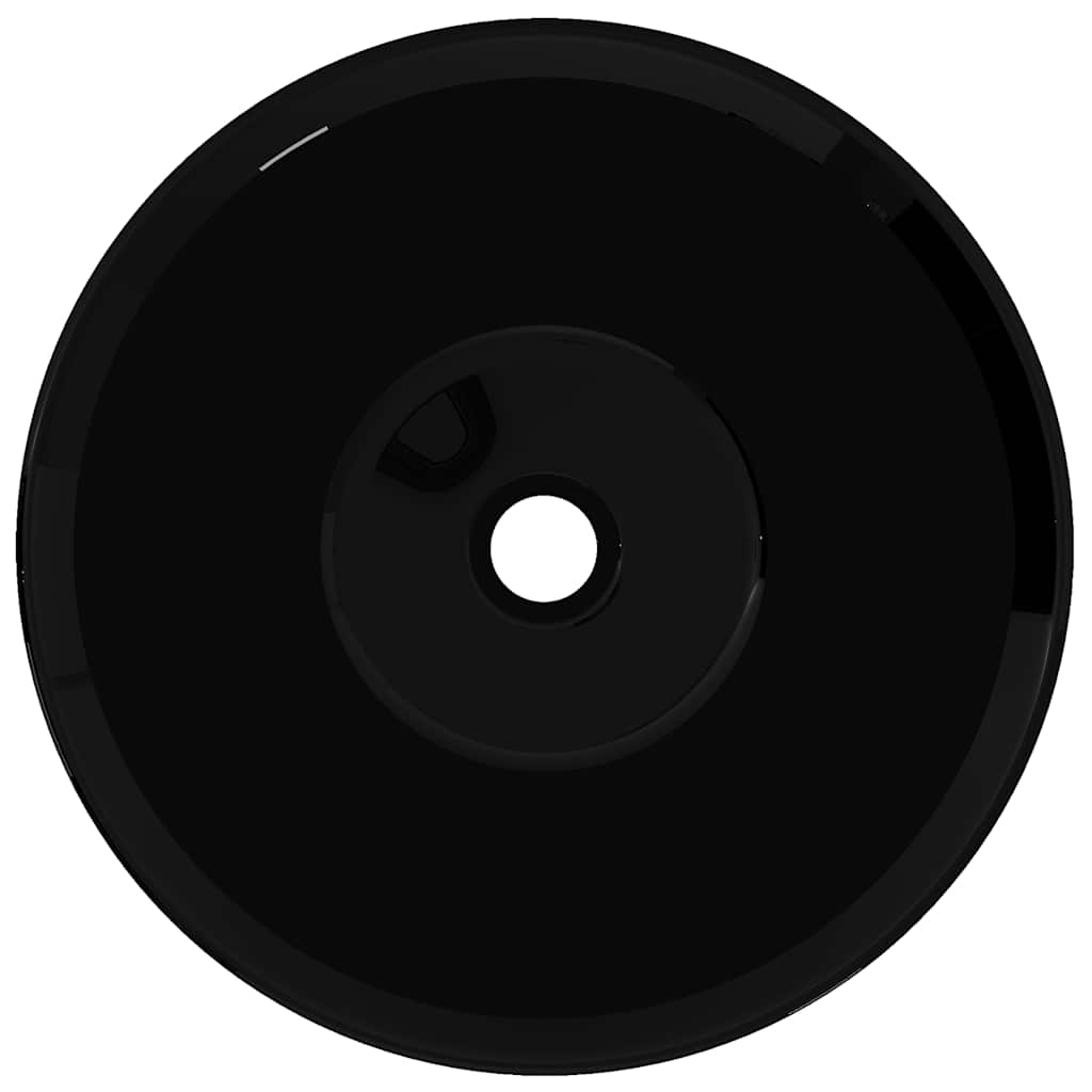 Vidaxl Washbe, Keramik, Runde, schwarz