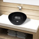 VIDAXL WASHBAIN, Keramik, rund, schwarz 325 mm
