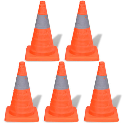 VIDAXL -Verkehrskegel faltet 42 cm 5 Teile