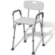 Vidaxl Duschstuhl Aluminium Weiß