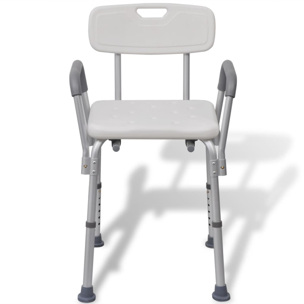 Vidaxl Duschstuhl Aluminium Weiß