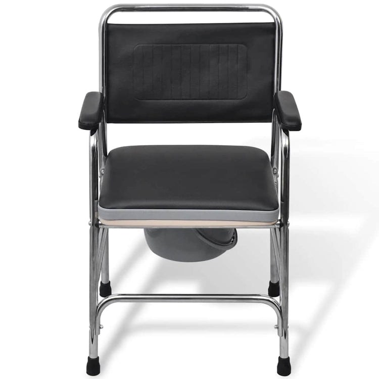 Vidaxl Toilettenstuhl Stahl schwarz