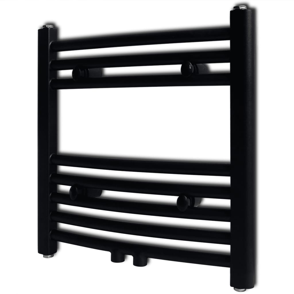 Vidaxl Kühlerhandtuchregal 480 x 480 mm schwarz gebogen