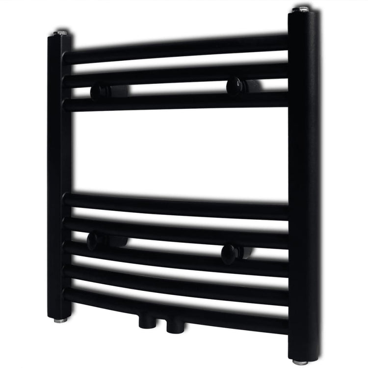 Vidaxl Kühlerhandtuchregal 480 x 480 mm schwarz gebogen