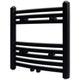 Vidaxl Kühlerhandtuchregal 480 x 480 mm schwarz gebogen