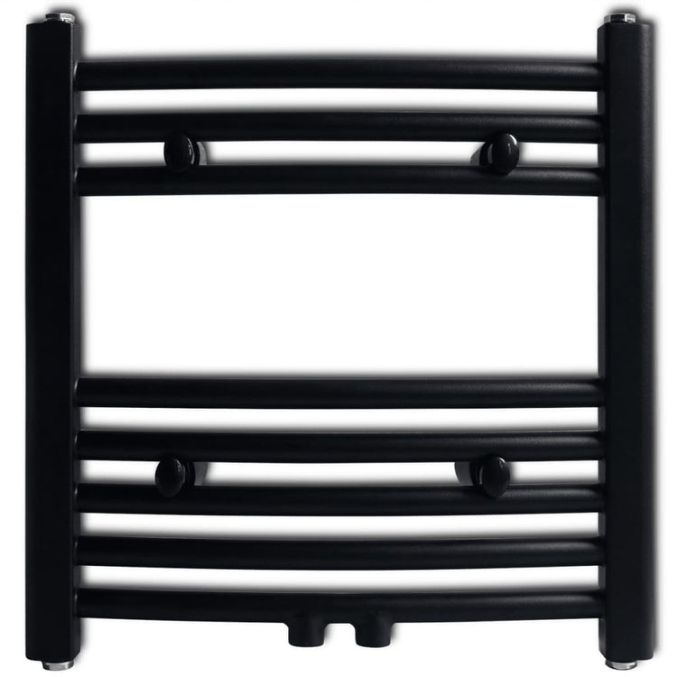 Vidaxl Kühlerhandtuchregal 480 x 480 mm schwarz gebogen