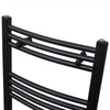 Vidaxl Kühlerhandtuchregal 480 x 480 mm schwarz gebogen