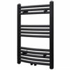 Vidaxl Kühlerhandtuchregal 500x764 mm schwarz gebogen