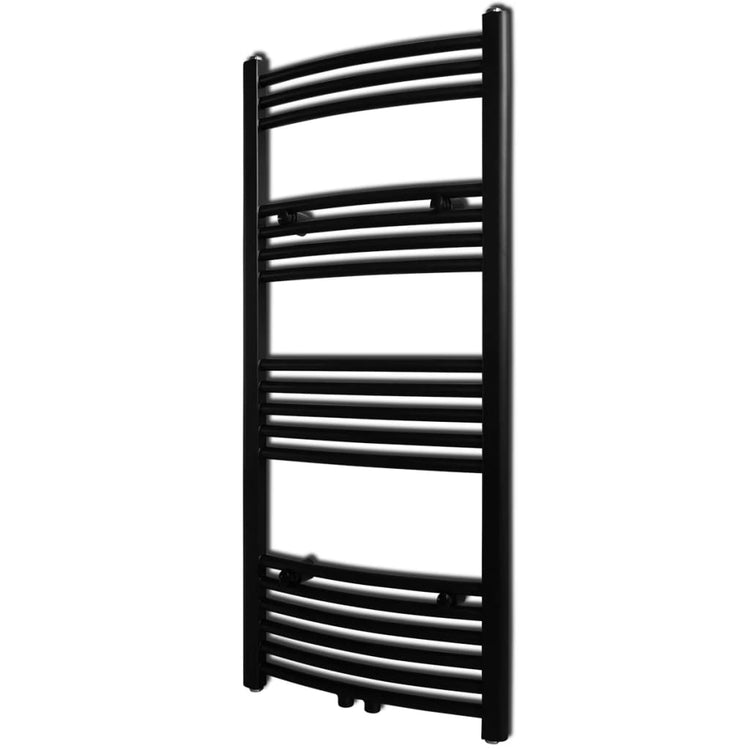 Vidaxl Kühlerhandtuchregal 500x1160 mm schwarz gebogen