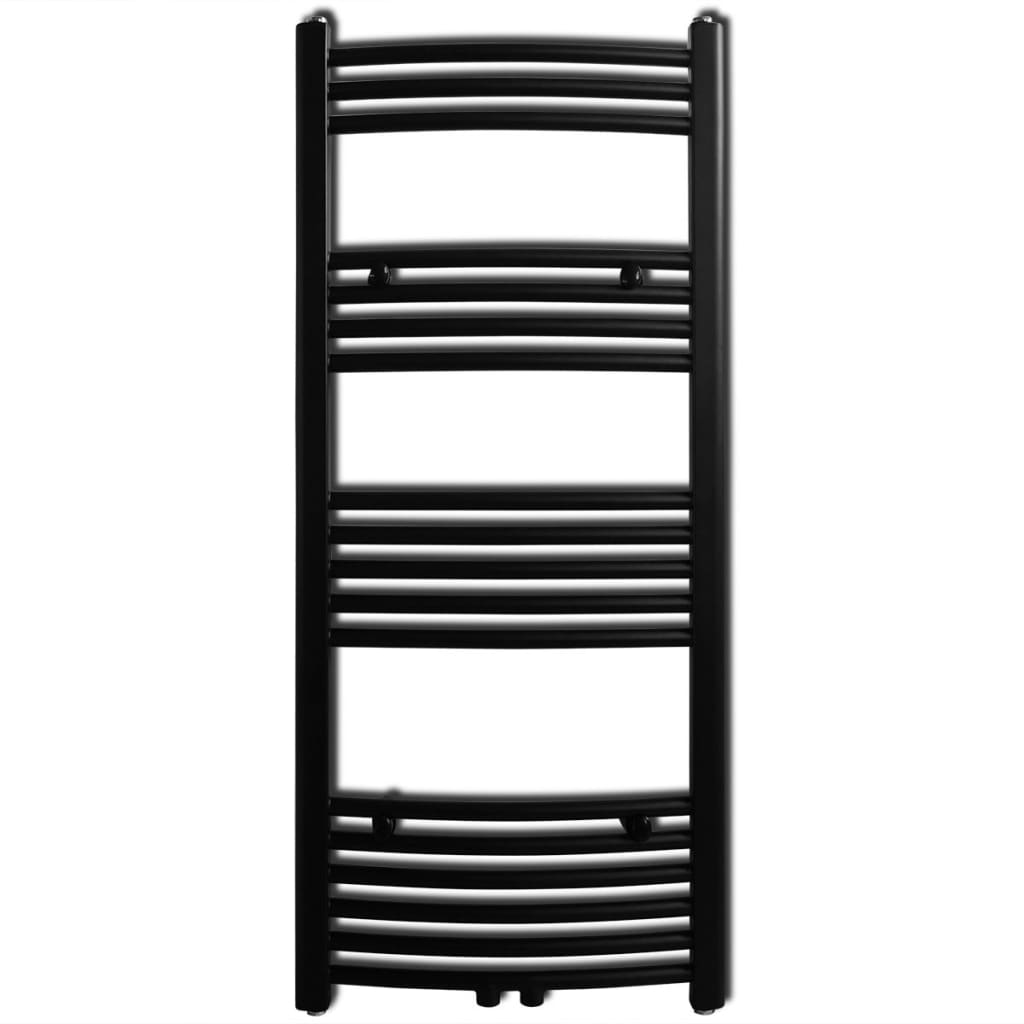 Vidaxl Kühlerhandtuchregal 500x1160 mm schwarz gebogen