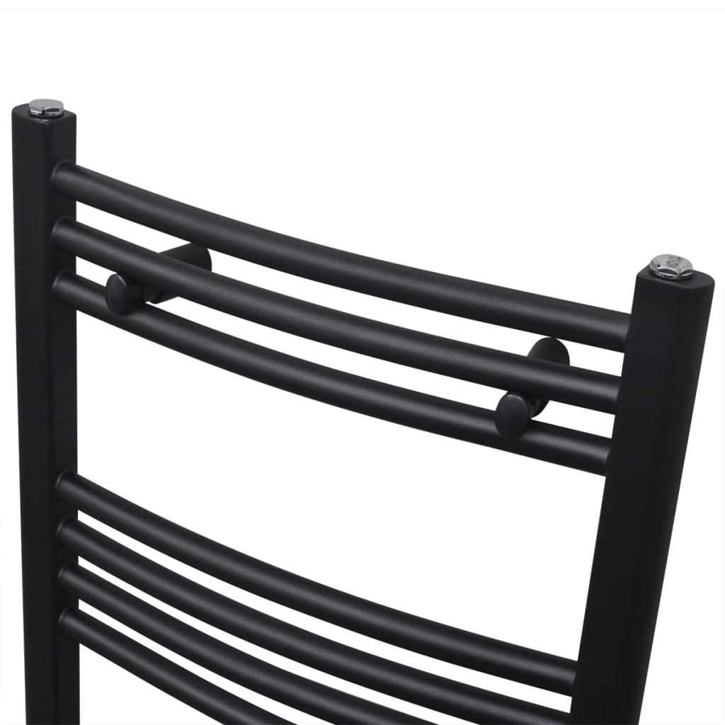 Vidaxl Kühlerhandtuchregal 500x1160 mm schwarz gebogen