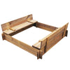 VIDAXL SANDPIT Quadratmotiv impurtiert Holz