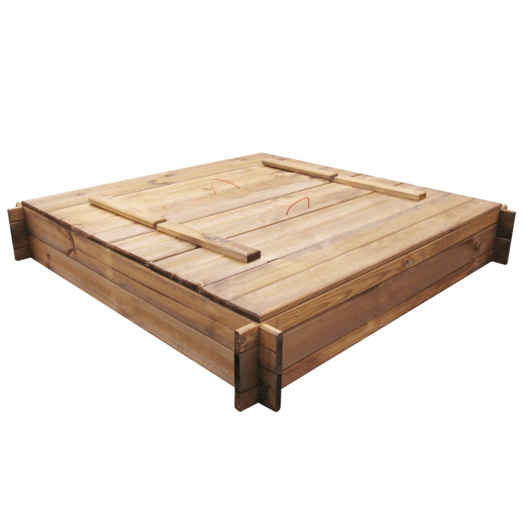 VIDAXL SANDPIT Quadratmotiv impurtiert Holz