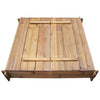VIDAXL SANDPIT Quadratmotiv impurtiert Holz