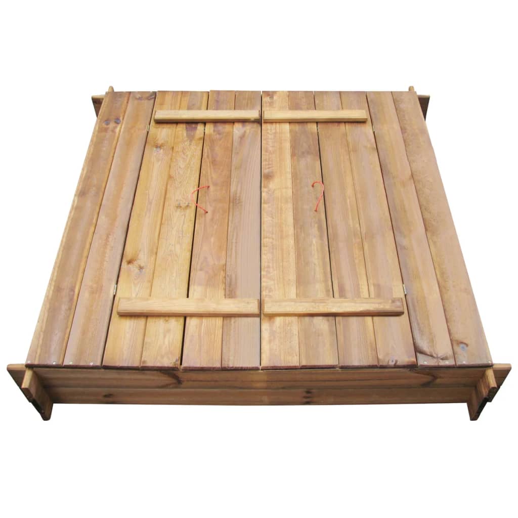 VIDAXL SANDPIT Quadratmotiv impurtiert Holz