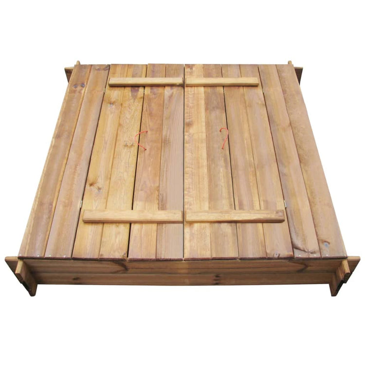 VIDAXL SANDPIT Quadratmotiv impurtiert Holz
