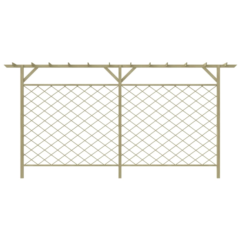 Vidaxl -Gartenzaun mit Latten- und Pergola -Holz