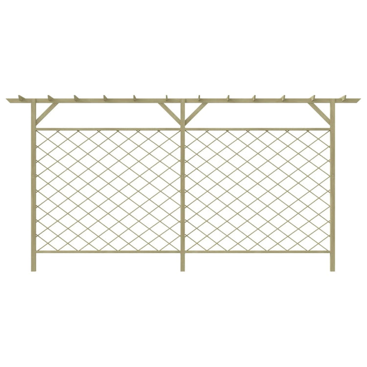 Vidaxl -Gartenzaun mit Latten- und Pergola -Holz