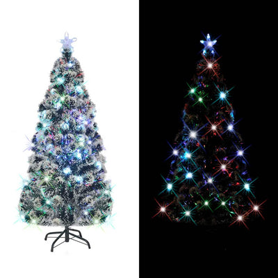 VIDAXL -Weihnachtsbaum mit LED und Standard 150 cm Faser -Optik