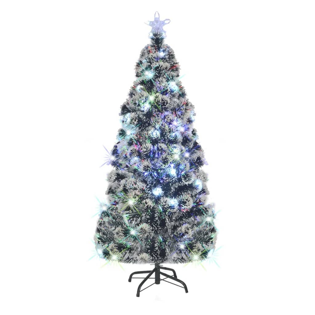 VIDAXL -Weihnachtsbaum mit LED und Standard 180 cm Faserfaser