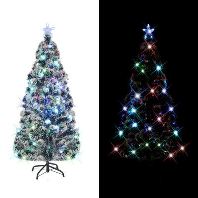 VIDAXL -Weihnachtsbaum mit LED und Standard 180 cm Faserfaser