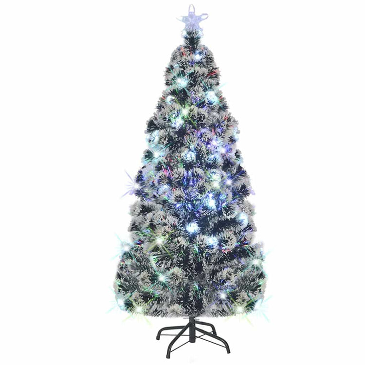 VIDAXL -Weihnachtsbaum mit LED und Standard 210 cm Faser -Optik