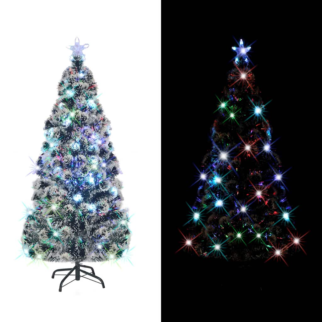 VIDAXL -Weihnachtsbaum mit LED und Standard 210 cm Faser -Optik