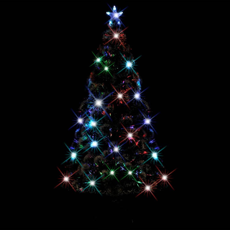 VIDAXL -Weihnachtsbaum mit LED und Standard 210 cm Faser -Optik
