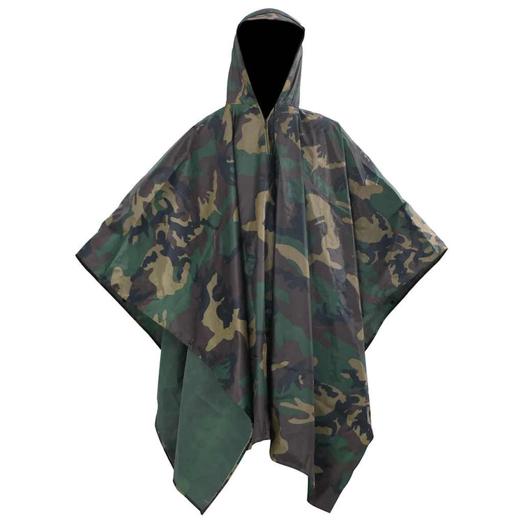 VidaXL Regenponcho für Camping, Wandern, Armee, wasserdicht, Tarnung