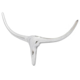 Vidaxl Bulls Kopf für das Wandaluminium 72 cm Silberfarbe - afbeelding 2