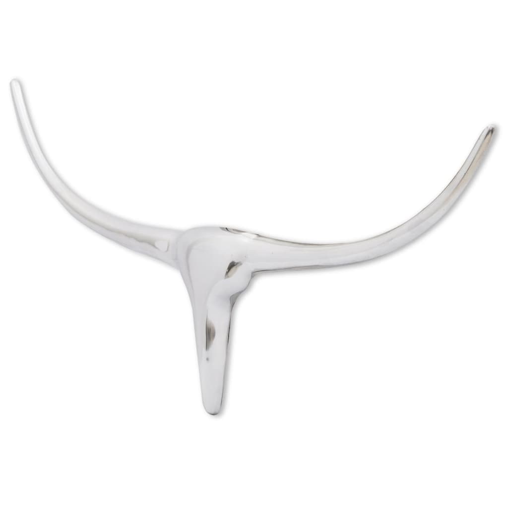 Vidaxl Bulls Kopf für das Wandaluminium 72 cm Silberfarbe