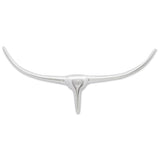 Vidaxl Bulls Kopf für das Wandaluminium 72 cm Silberfarbe - afbeelding 3