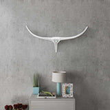Vidaxl Bulls Kopf für das Wandaluminium 72 cm Silberfarbe - afbeelding 1