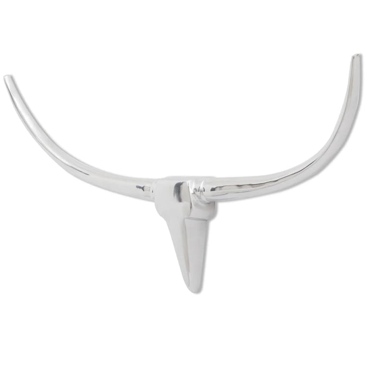 Vidaxl Bulls Kopf für das Wandaluminium 96 cm Silberfarbe