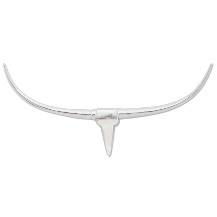 Vidaxl Bulls Kopf für das Wandaluminium 96 cm Silberfarbe