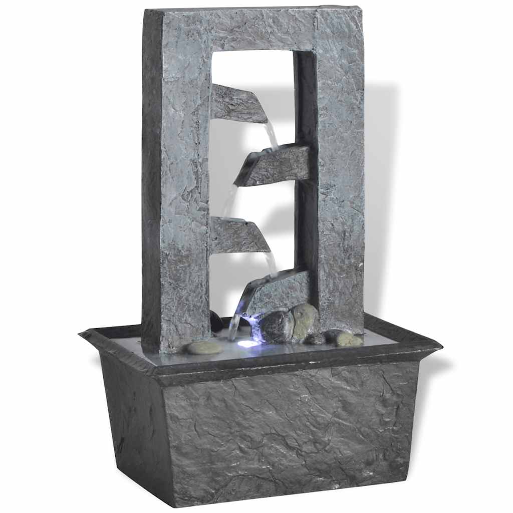 Vidaxl Innenbrunnen mit LED -Licht Polyresin