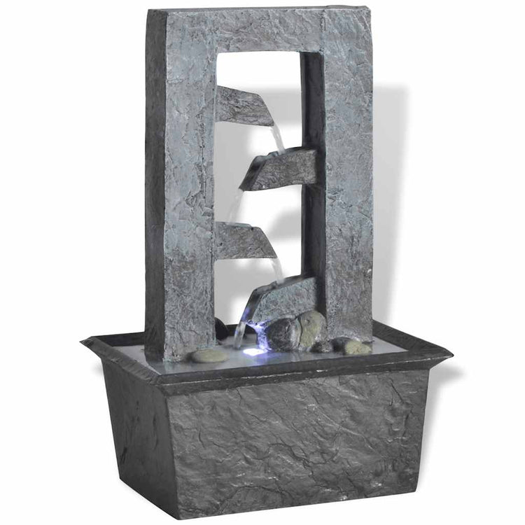 Vidaxl Innenbrunnen mit LED -Licht Polyresin
