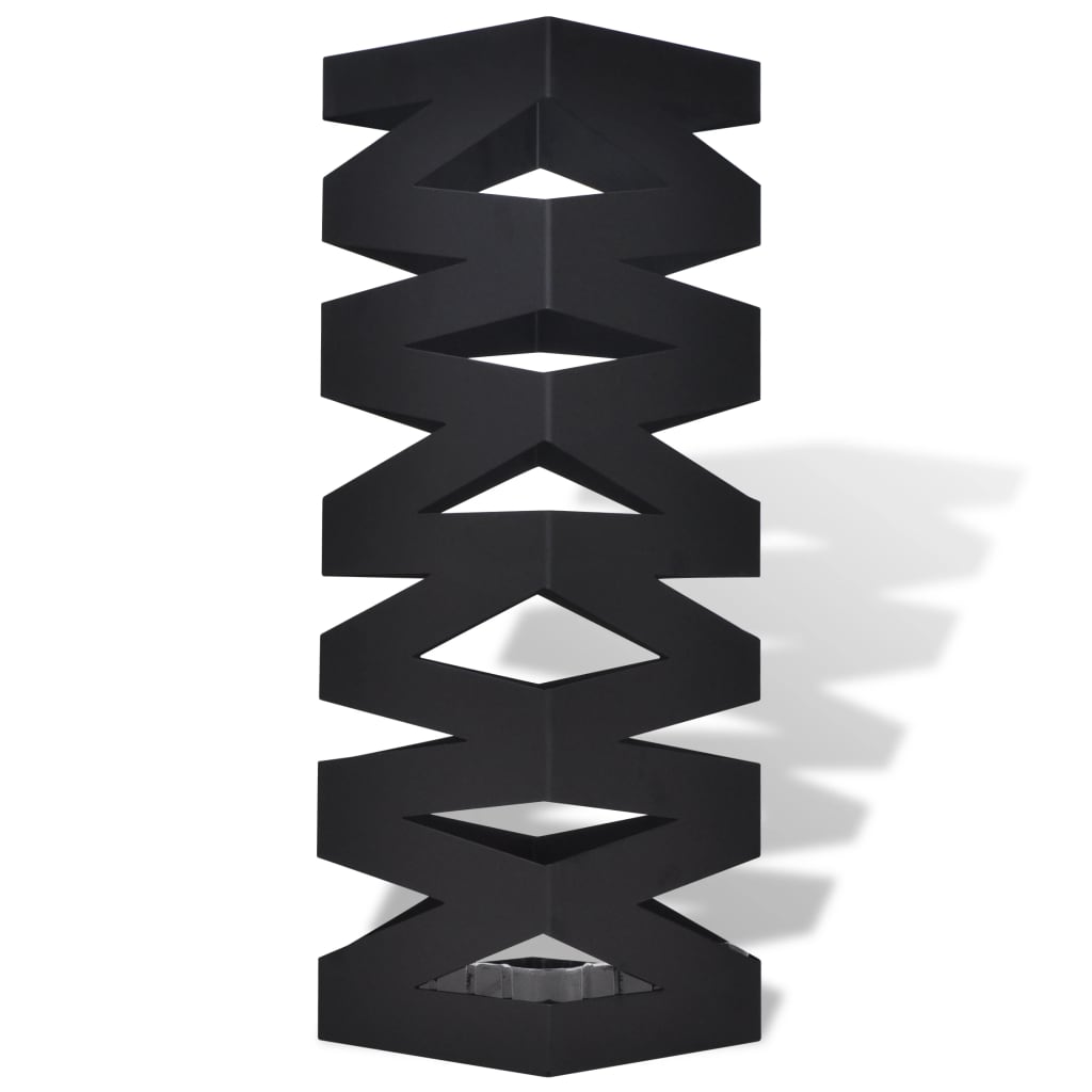 Vidaxl Regenschatz -Stickhalter Quadrat 48,5 cm Stahl Schwarz