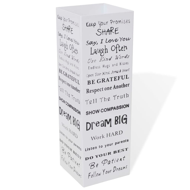 VIDAXL DERBRELLA GEWEGENSTEIFE HALDE HEISSE Square + Text Steel 48,5 cm