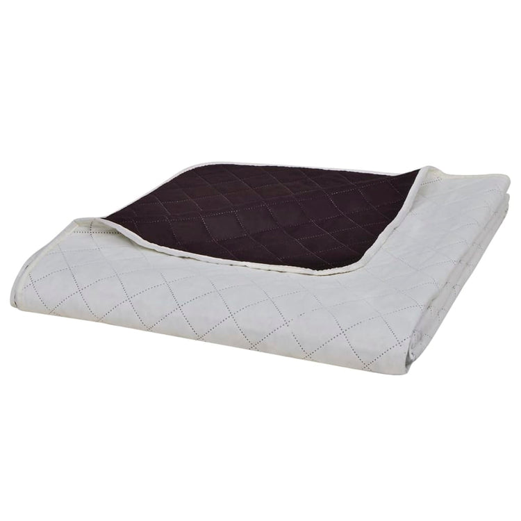 VIDAXL BETSPREAD DOPF -SANDET 230X260 CM BEGE BROWN