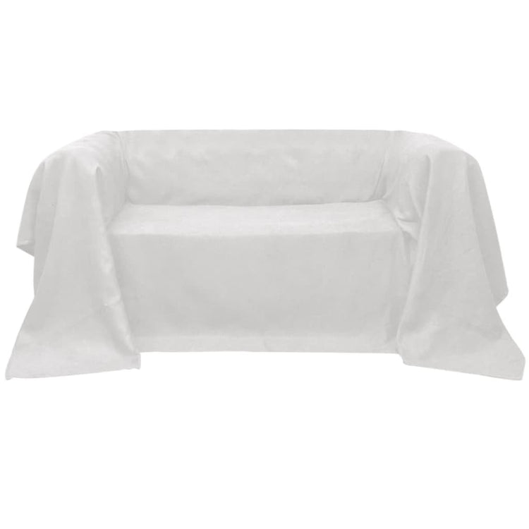 VIDAXL Bank Cover 270x350 cm Microsuède Creme