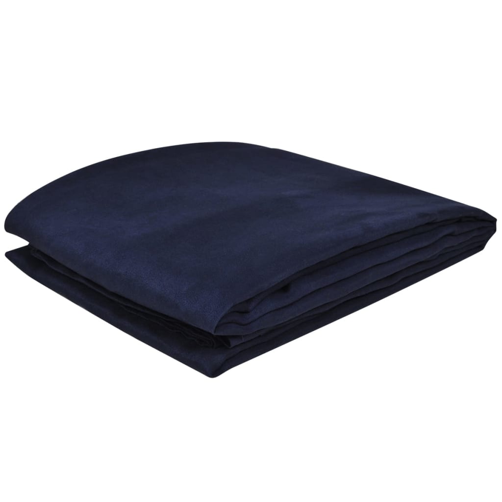 VIDAXL Bank Cover Microsuede Navy Blue 140 x 210 cm