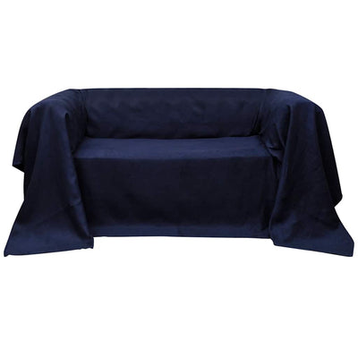 VIDAXL Bank Cover Microsuede Navy Blue 210 x 280 cm