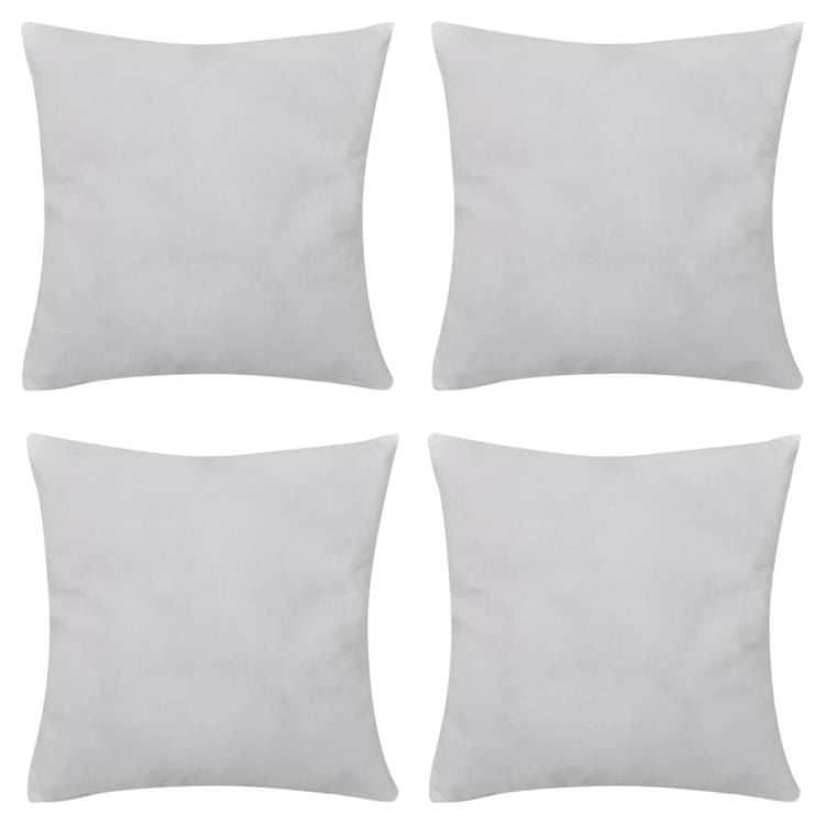 Vidaxl -Kissen bedeckt Baumwolle 50 x 50 cm Weiß 4 Stücke