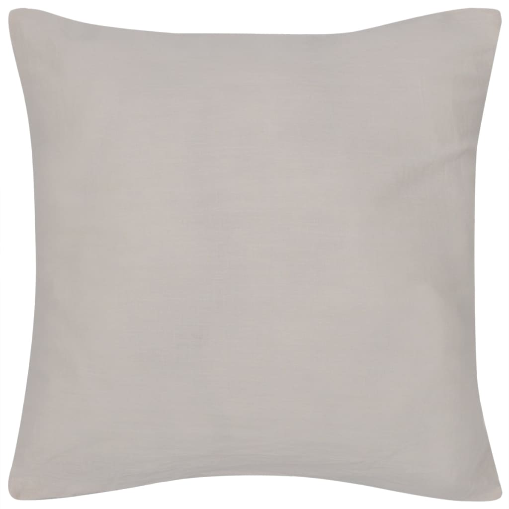 Vidaxl -Kissenbezüge Baumwolle 50 x 50 cm Beige 4 Teile
